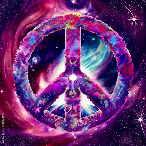 Midjourney abstract render of a peace symbol