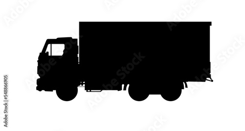 truck silhouette - vector icon