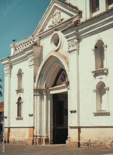 facade of the church san sebastian in cuenca- Euador on a sunny day photo