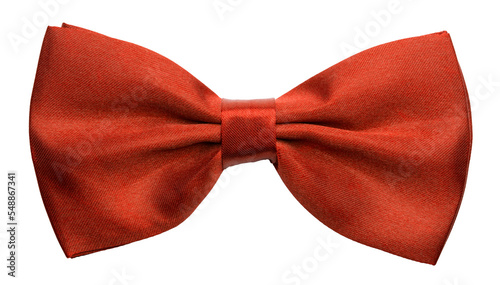 Slika na platnu Red satin bow tie, formal dress code necktie accessory