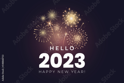 Photographie Hello 2023 greeting card design
