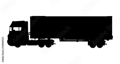 truck silhouette - vector icon