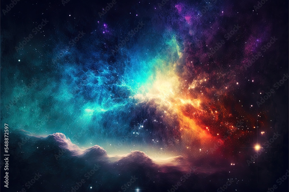 Galaxy In Space Textured Background