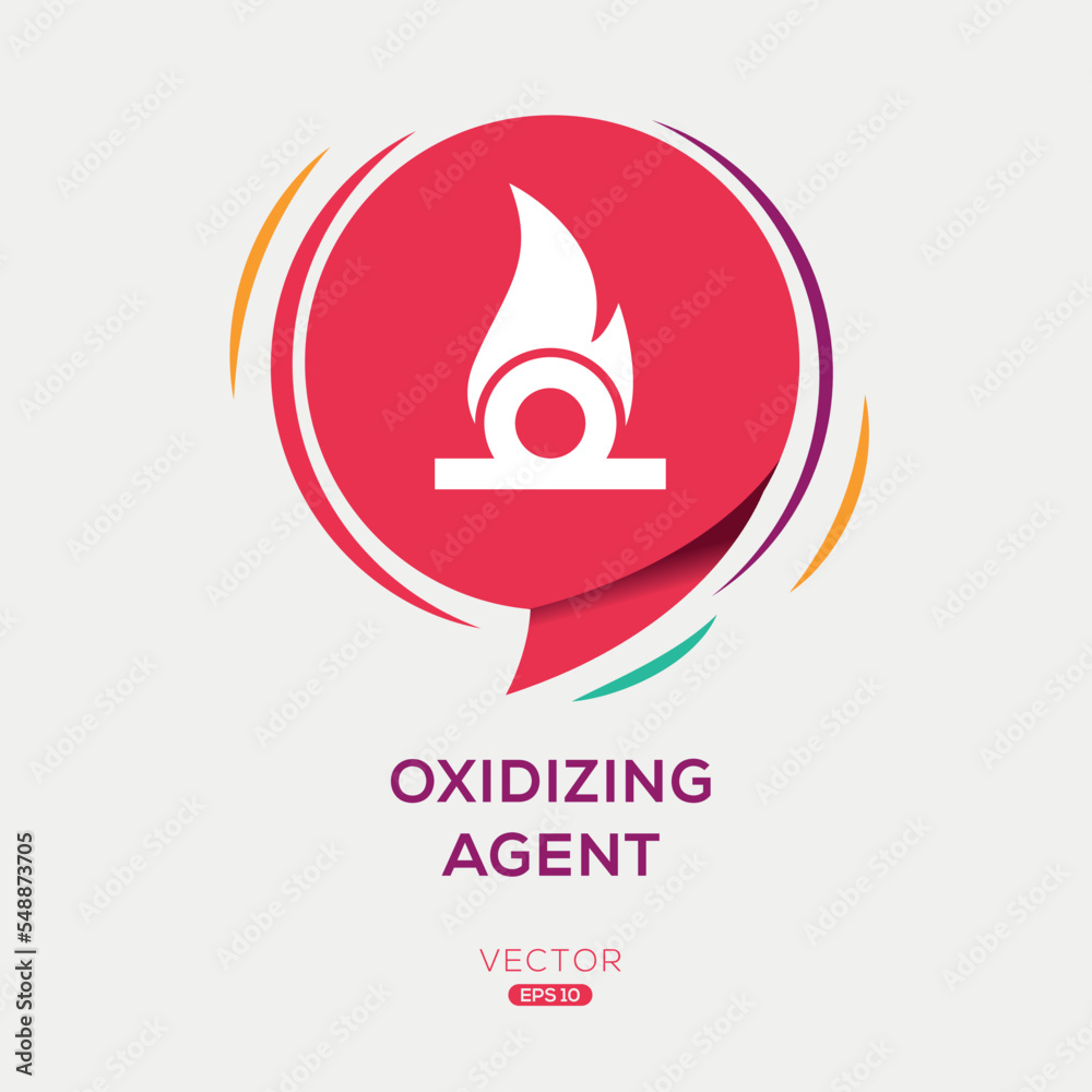 Obraz premium Creative (Oxidizing agent) Icon, Vector sign.