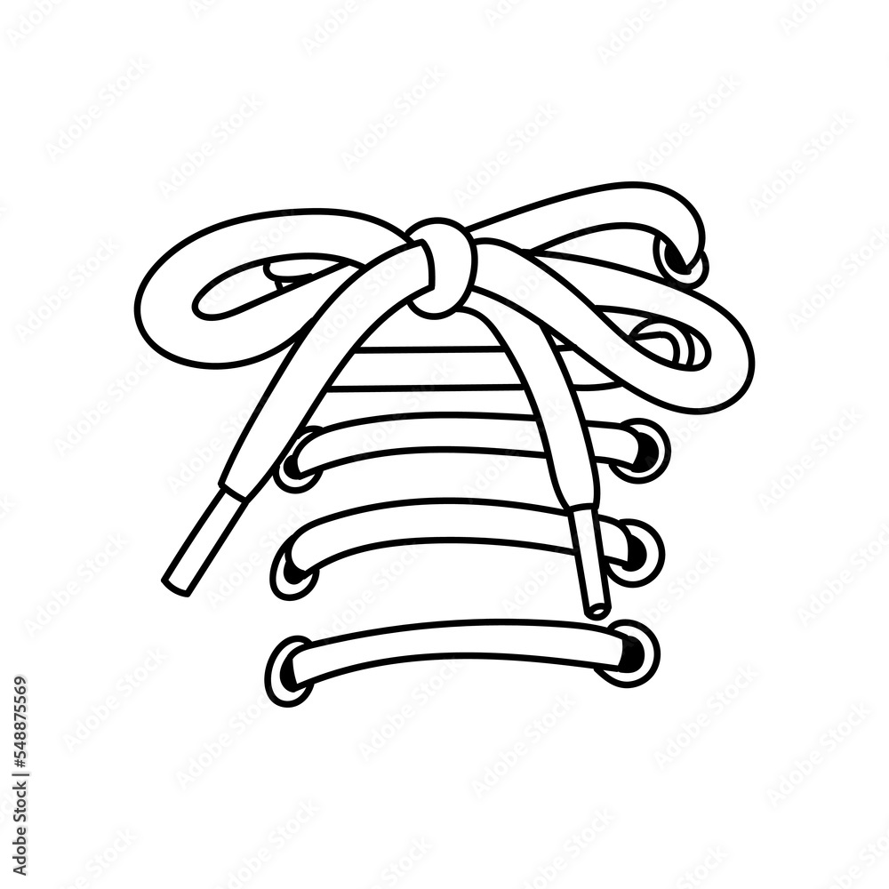 Outline hand drawn shoelace. 3d footwear or clothing lacing collection, shoe tied knot and bow, crossover, parallel. Vector isolated on white background
Outline hand drawn shoelace. 3d footwear or clothing lacing collection, shoe tied knot and bow, crossover, parallel. Vector isolated on white background
