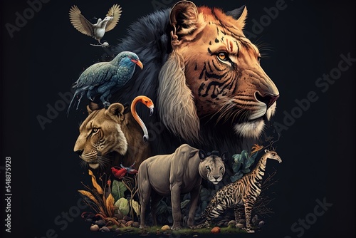 Illustration Of Wild Animal