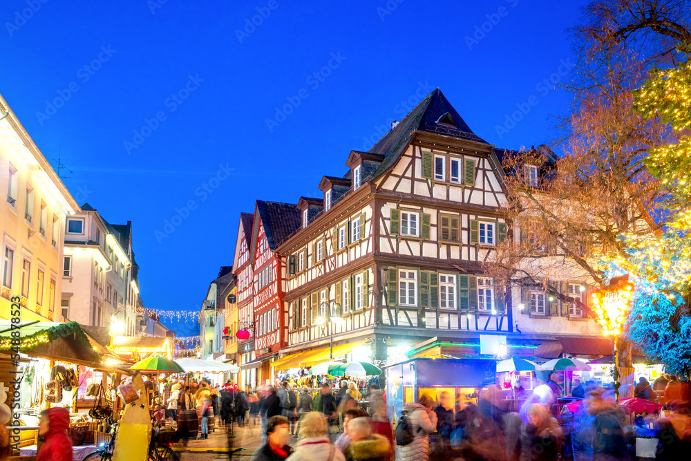 Naklejka premium Weihnachtsmarkt in Bensheim, Hessen, Deutschland 