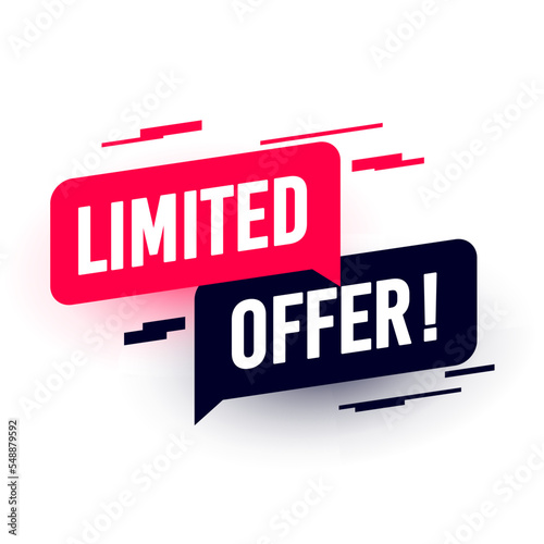 Duo Color Speech Bubble With Text Limited Offer