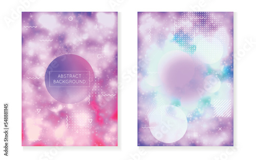 Minimal Pattern. Round Halftone Composition. Summer Flyer. Purple Magic Fluid. Holographic Shape. Minimalist Design. Simple Dots. Soft Poster. Violet Minimal Pattern