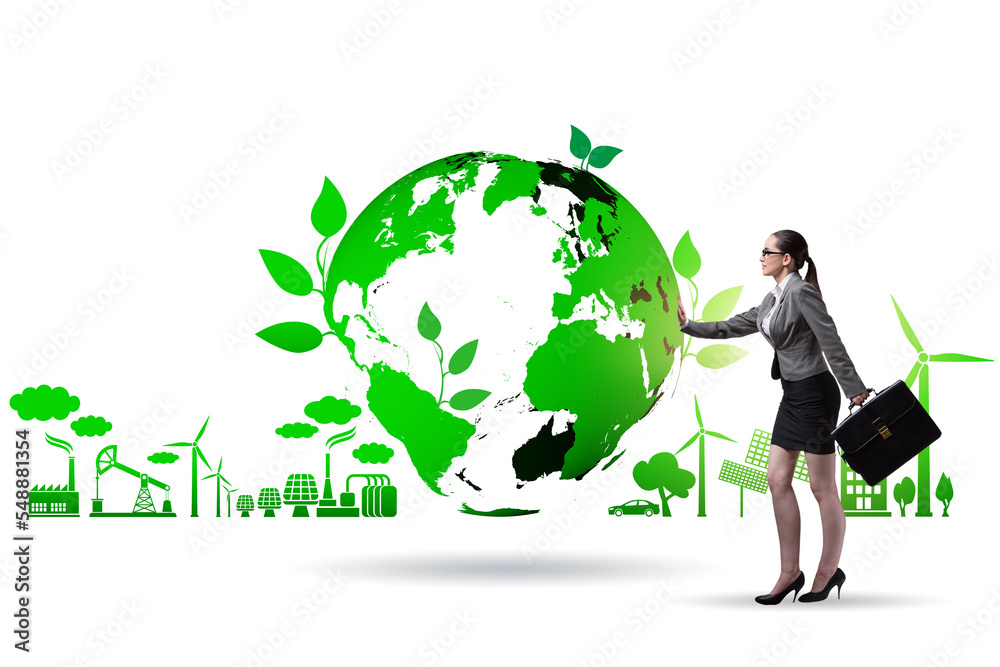Ecology concept with ecological elements Ecology concept with ecological elements