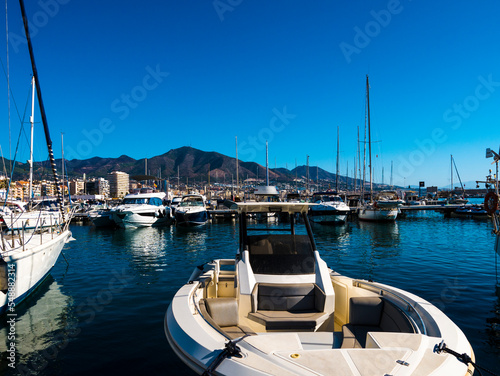 The port and marina in Fuengirola on the Spanish Costa Del Sol