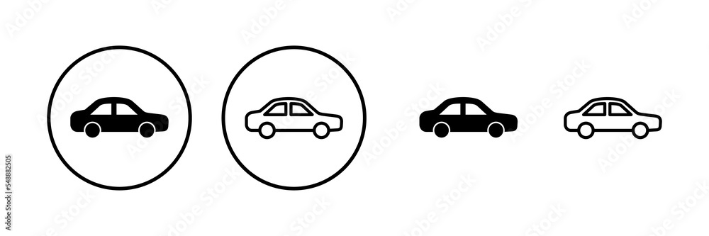 Car icon vector illustration. car sign and symbol. small sedan Car icon vector illustration. car sign and symbol. small sedan