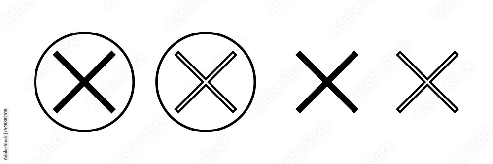 Close icon vector illustration. Delete sign and symbol. cross sign Close icon vector illustration. Delete sign and symbol. cross sign