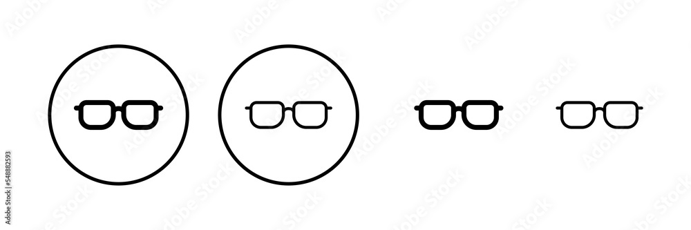 Glasses icon vector illustration. Glasses sign and symbol Glasses icon vector illustration. Glasses sign and symbol