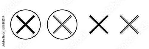 Close icon vector illustration. Delete sign and symbol. cross sign