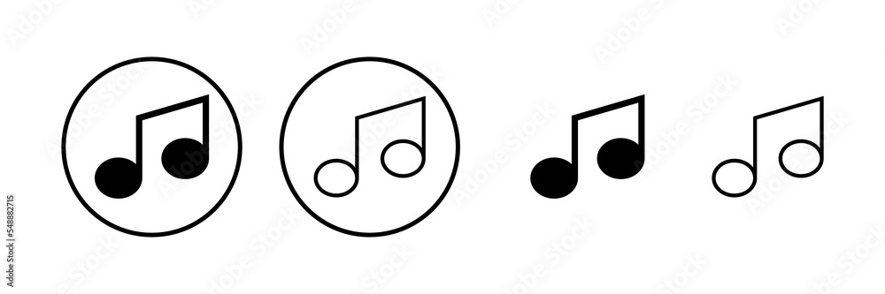 Music icon vector illustration. note music sign and symbol Music icon vector illustration. note music sign and symbol