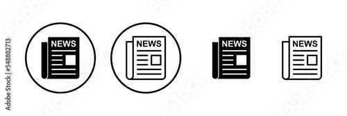 Newspaper icon vector illustration. news paper sign and symbolign