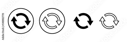 Refresh icon vector illustration. Reload sign and symbol. Update icon.