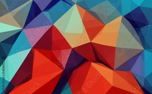 Colorful volumetric low poly elegant background, vector multicolor, luxury 3D illustration, backdrop, banner, poster wallpaper