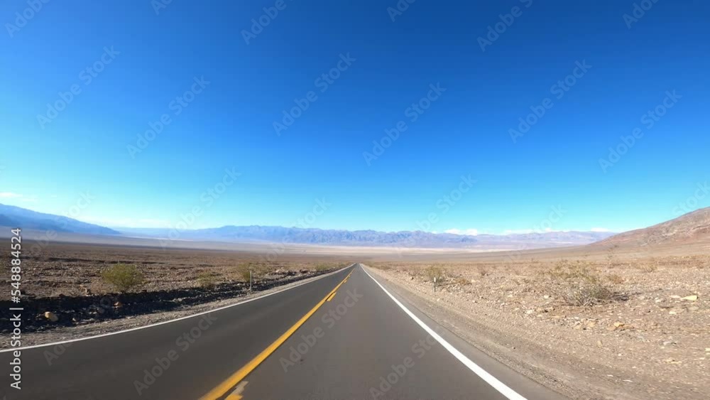 Death Valley Driving 45 POV Road California Death Valley Driving 45 POV Road California