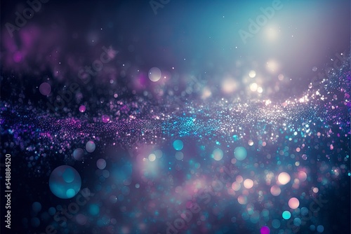 abstract glitter silver purple blue lights background