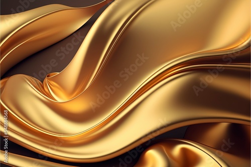Abstract gold fabric background texture with golden elegant satin material