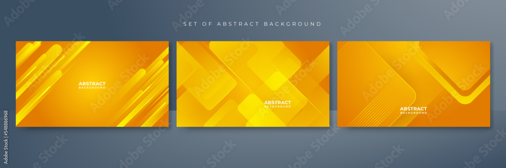 Minimal geometric background. Orange elements with yellow gradient. Dynamic shapes composition. Vector illustration Minimal geometric background. Orange elements with yellow gradient. Dynamic shapes composition. Vector illustration