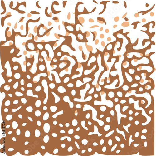 Abstract Vector Brown and Beige Wavy Shapes Superposed photo
