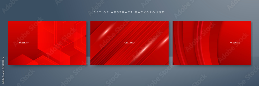 Dynamic red geometric with colorful gradient background Dynamic red geometric with colorful gradient background