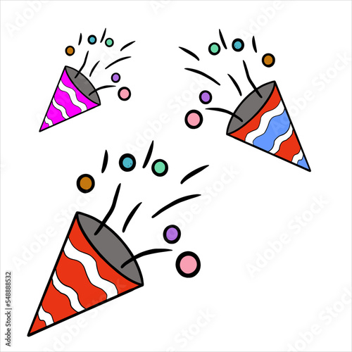christmas party attribute illustration vector for poster, or logo