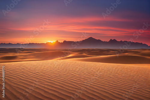 Fotografia sunset in the desert
