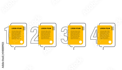 modern business infographic steps template background design