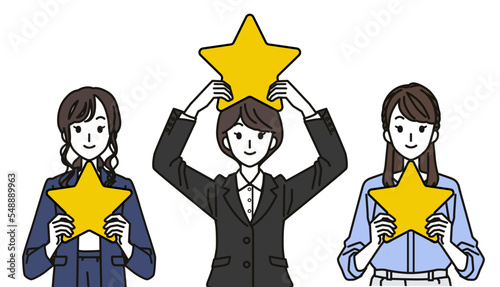 星を持つ女性