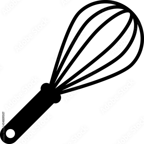 whisk icon glyph style design on white background..eps