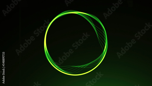 Ring lines pulsating on isolated background. Motion. Beautiful ring animation with rippling edges. Abstract ring of minimalistic equalizer