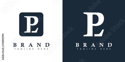 Modern Letter LP Logo, suitable for any business or identity with LP or PL initials.