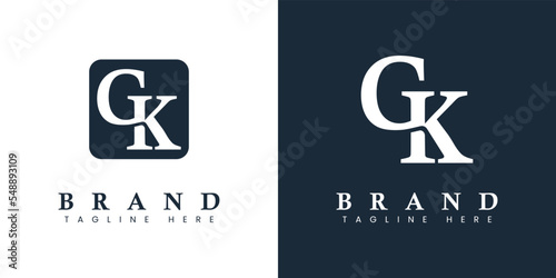 Modern Letter GK Logo, suitable for any business or identity with GK / KG initials.