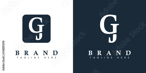 Modern Letter GJ Logo, suitable for any business or identity with GJ / JG initials.