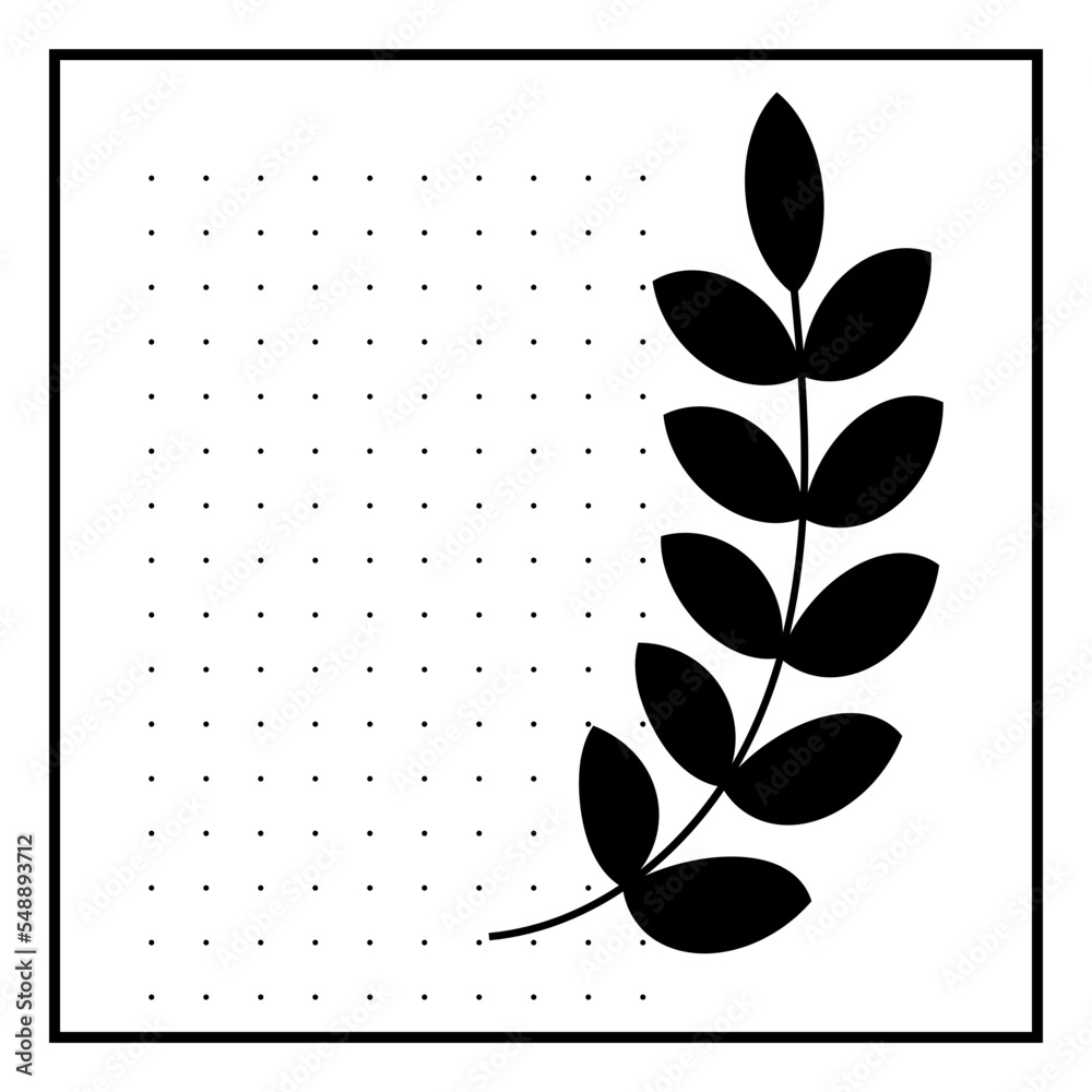 Fototapeta premium Floral dot shape