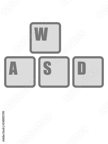 Computer WASD Tastatur Tasten 