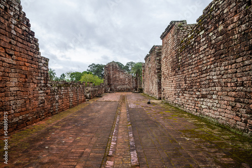 old ruins of santisima trinidad monastery in encarnacion  paraguay.