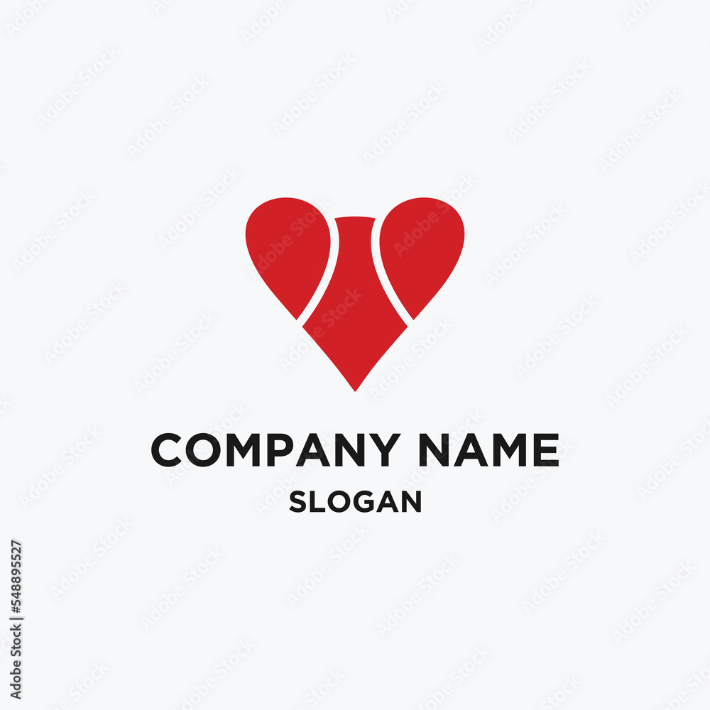 Love logo template vector illustration design