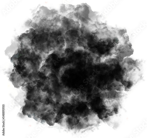 abstract black smoke explosion element