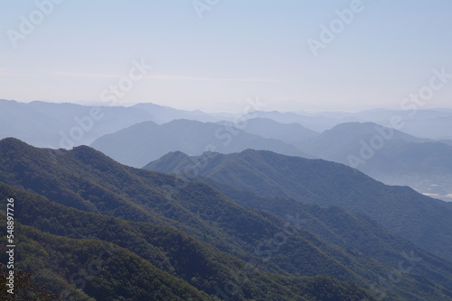 landscape with mountains in the fog © Haeolagi