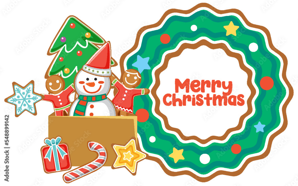 Merry Christmas text banner design Merry Christmas text banner design