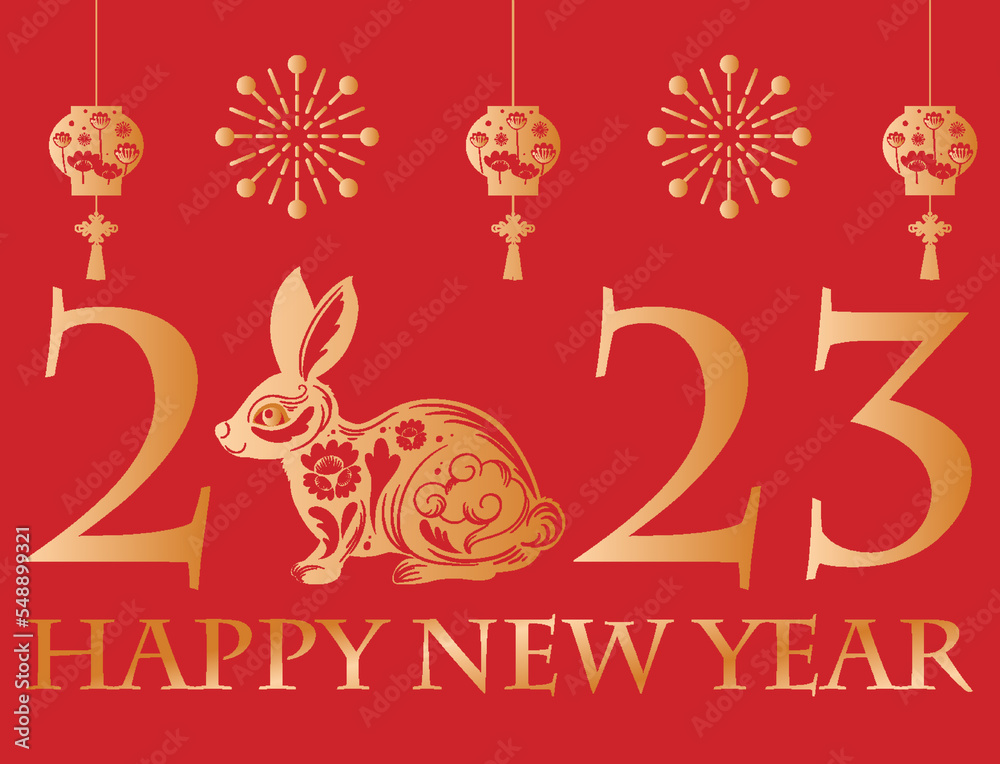 Happy Chinese New Year 2023 Background Design Happy Chinese New Year 2023 Background Design