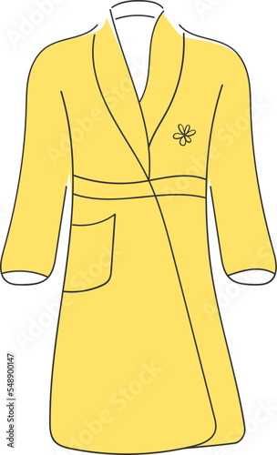 Yellow bathrobe illustration