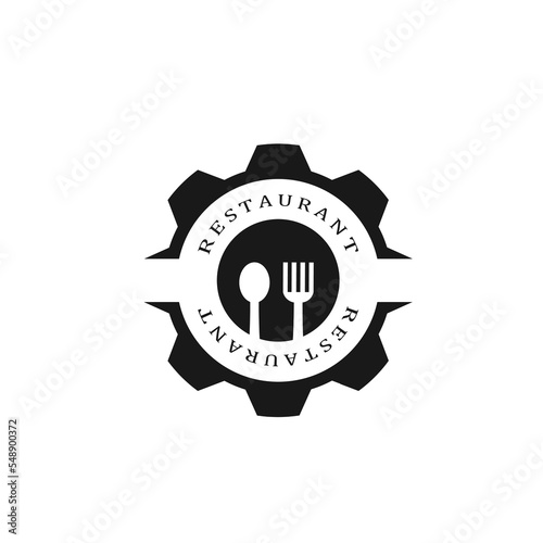 eat restaurant lunch loogo design symbol