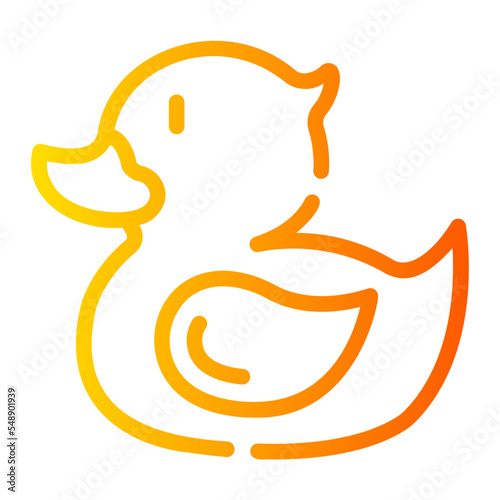 Obraz na plátně rubber duck gradient icon