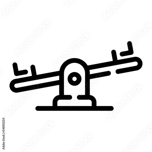 seesaw line icon